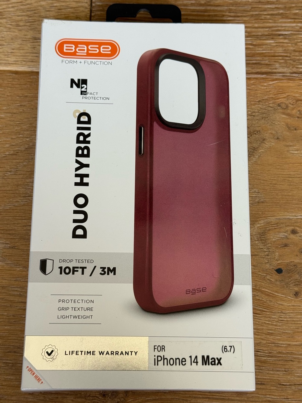 New Base Duo Hybrid iPhone 14 Max or 6.7 iPhone case cranberry pink
